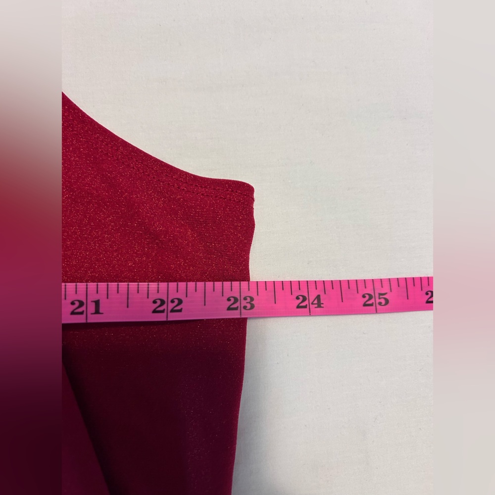 Laura Ashley red shimmering sleeveless mock-neck top zipper back size 2x - Picture 7 of 7